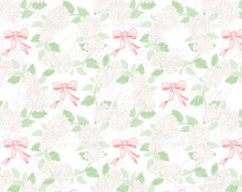 Christmas Hydrangea pattern, hydrangeas, watercolor hydrangea patterns, white hydrangeas, commercial use, seamless patterns, grandmillennial