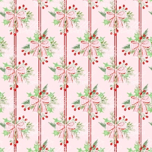 Christmas Berries, Weihnachtliche Bögen Muster, Streifen Muster, Weihnachtliche Bögen Muster, Grandmillennial Muster, Beeren, Weihnachtliche Beeren Muster