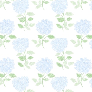 Hydrangea pattern, hydrangea clipart, watercolor hydrangea patterns, blue hydrangeas, commercial use, seamless patterns, grandmillennial