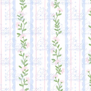 Grandmillennial floral seamless pattern, seamless pattern, flowers  pattern, seamless pattern Spring floral, scallop pattern