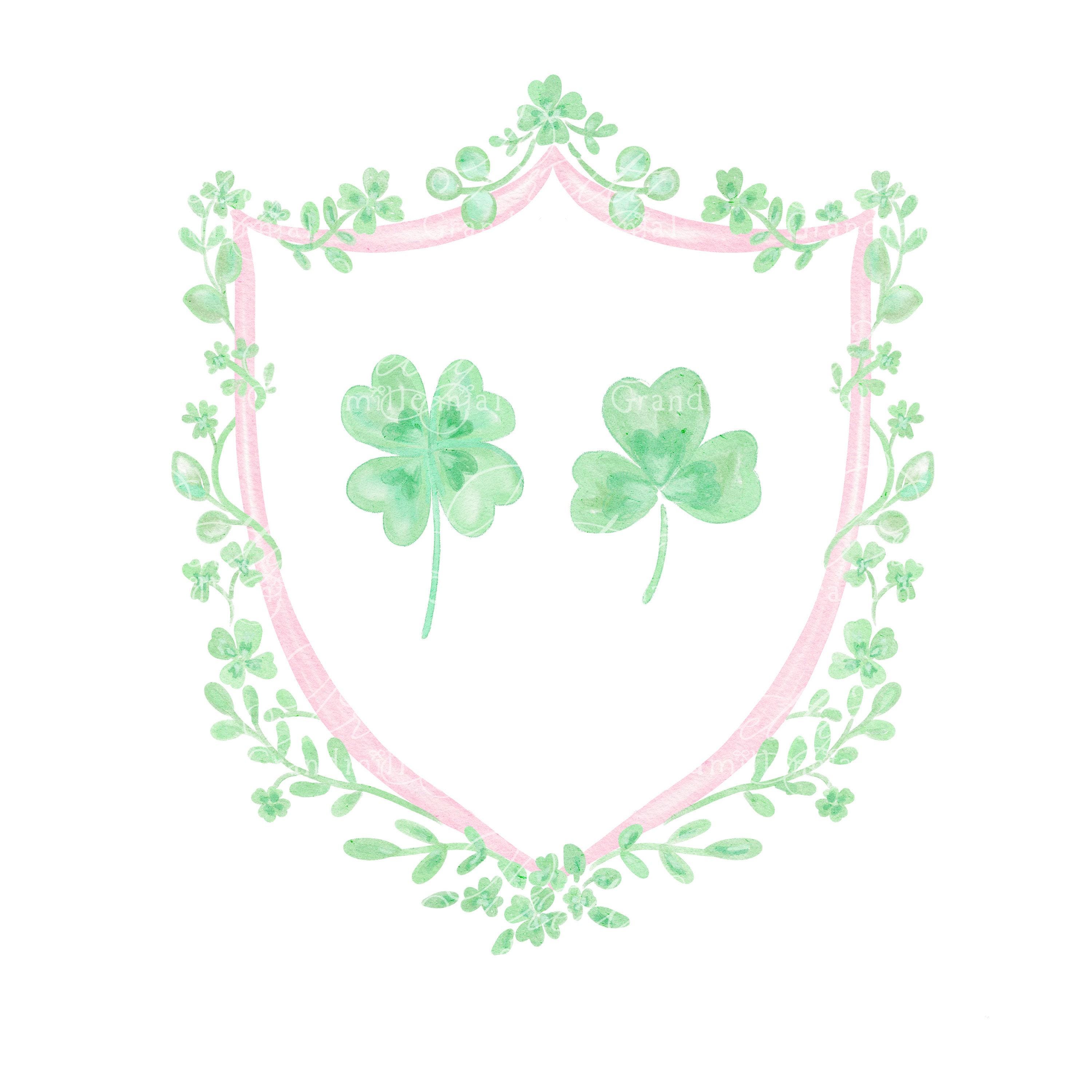 Clipart stemma giorno di San Patrizio, stemma acquerello giorno di