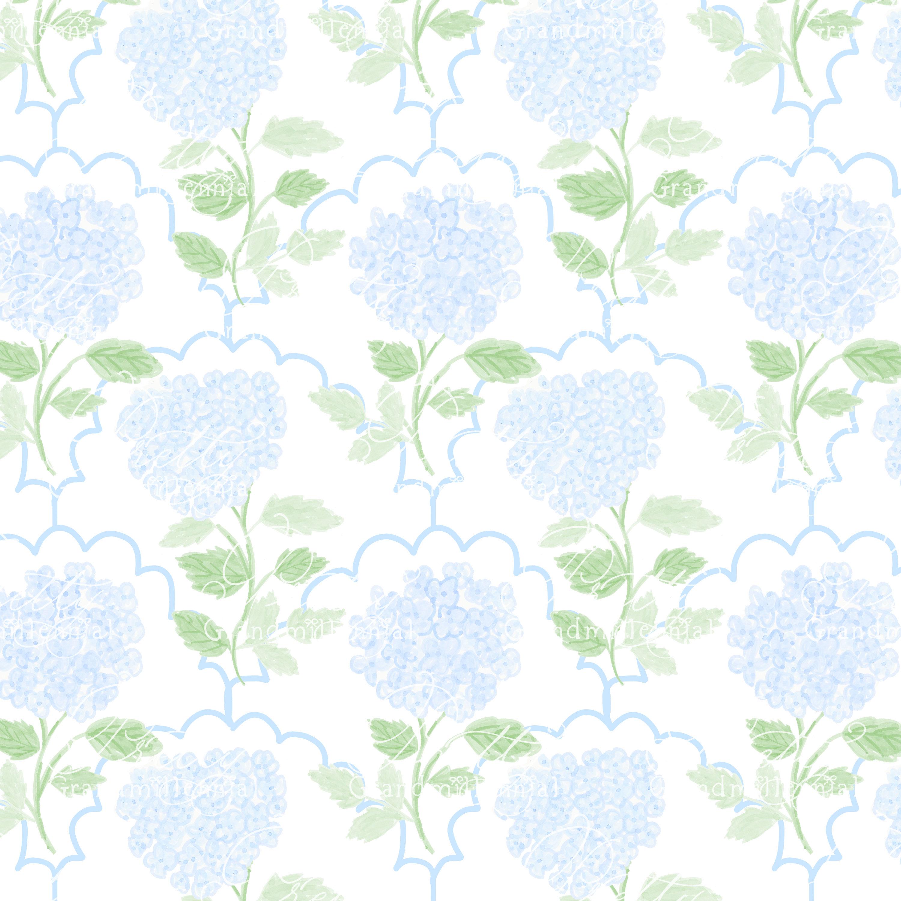 Watercolor Hydrangea pattern, hydrangeas, watercolor hydrangea patterns, hydrangea clipart, commercial use, seamless pattern,grandmillennial