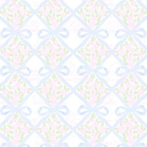 Blau Band & Bögen Rosa Rosen Musterdesign