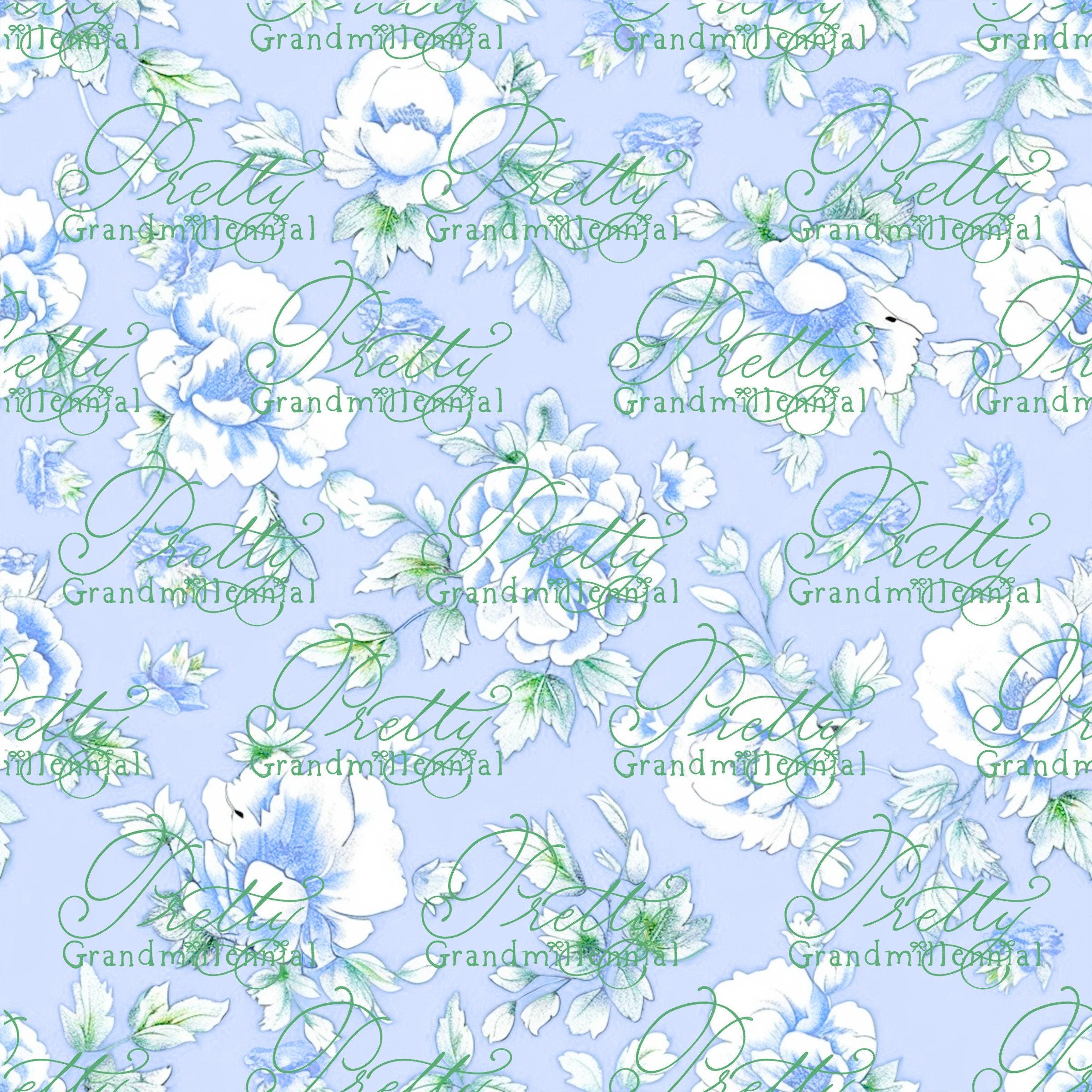 Preppy blauw chinoiseriepatroon met bloemen, naadloos  chinoiserie-printpatroon, digitale print, patronen voor commercieel  gebruik, patronen grandmillennial - Etsy België, image size:2400x2400