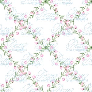 Watercolor Flower Trellis, Roses trellis pattern, seamless pattern, seamless print, commercial use, grandmillennial pattern, pattern trellis
