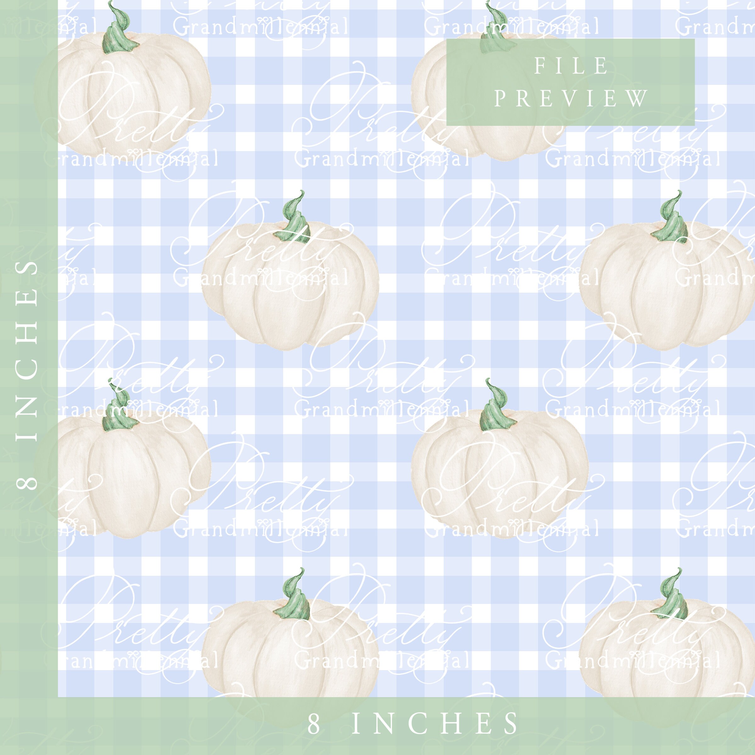 Pumpkin Pattern, Pumpkin Fall Print, Seamless Pattern, Grandmillennial ...