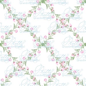 Watercolor Flower Trellis, Roses trellis pattern, seamless pattern, seamless print, commercial use, grandmillennial pattern, pattern trellis