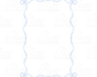 Bows ribbon frame clipart, bow frame clipart, grandmillennial clipart, ribbon frame clipart, 5x7 frame clipart, ribbon bows clipart