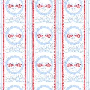 Preppy Patriotic pattern, seamless Independence Day pattern, grandmillennial seamless pattern, flag, bow pattern, 4th of July pattern