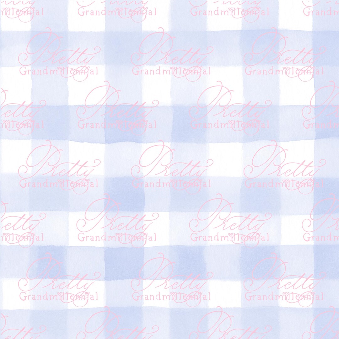Watercolor Blue Gingham Pattern, Gingham Watercolor Pattern, Gingham ...