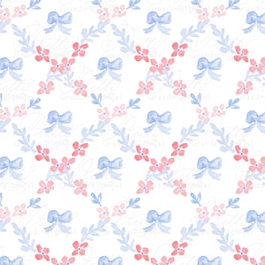 Patriotic pattern, 4th of july pattern, independence day pattern, USA flag patter, watercolor patriotic patter, stars, grandmillennial