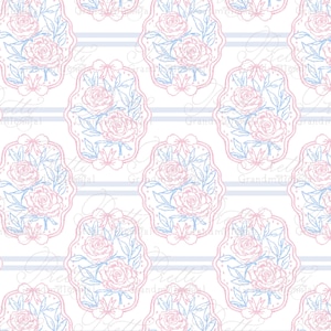 Valentine&#39;s Day Scalloped Edge Frame Seamless Pattern, Scalloped pattern, commercial use patterns, pattern shop, grandmillennial patterns