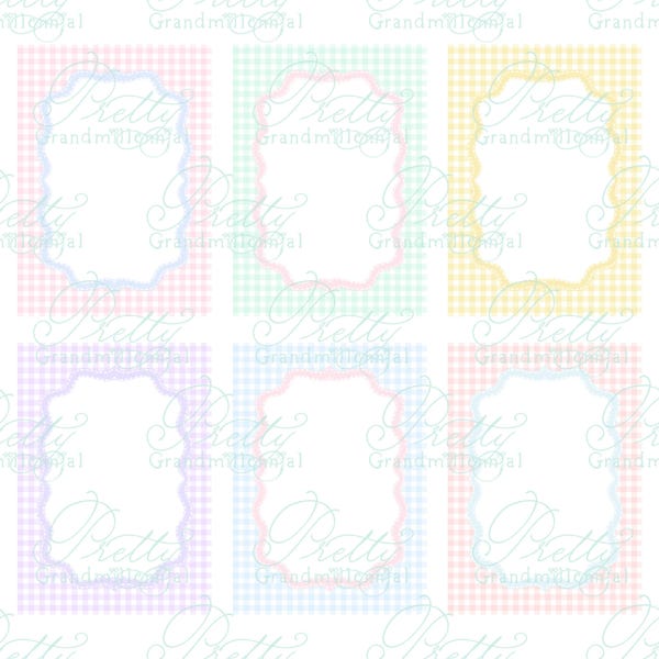 Marco de cuadros vichy de 5x7, marco de lazo, marco de cinta, marco de 5x7, lazos de cinta