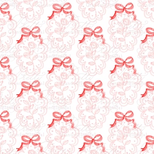 Valentinstag-Rahmen mit ausgebogtem Rand, nahtloses Muster, ausgebogtes Muster, Muster für kommerzielle Nutzung, Mustershop, Grandmillennial-Muster