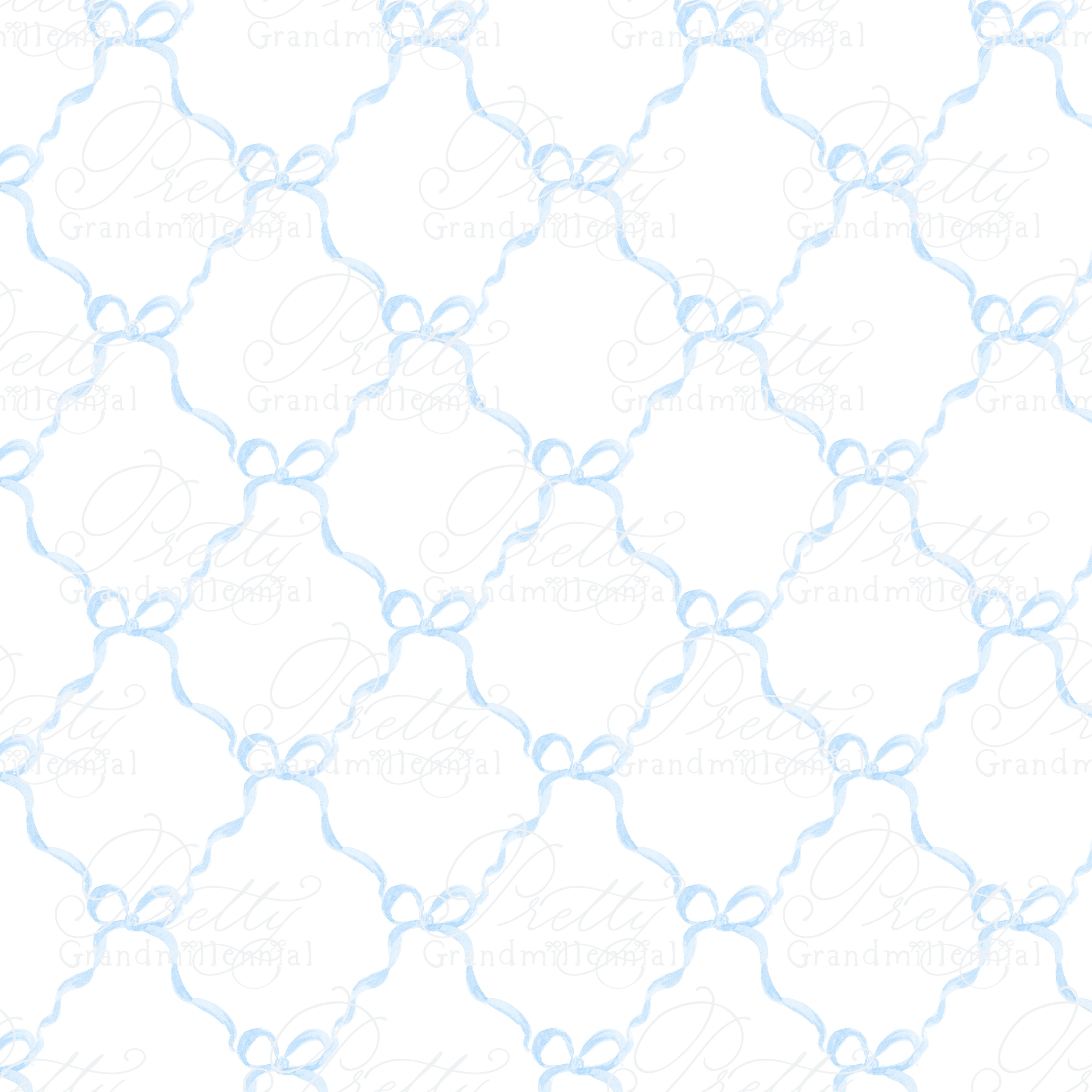 Ribbons Pattern, Seamless Pattern, Bow Pattern, Seamless Pattern ...