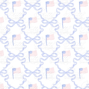 Patriotic pattern, 4th of july pattern, independence day pattern, USA flag patter, watercolor patriotic patter, stars, grandmillennial