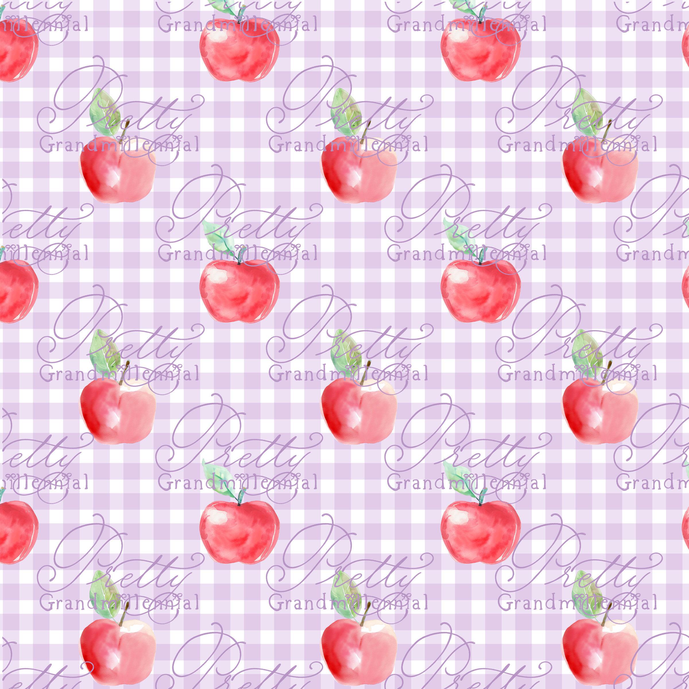 Modello Grandmillennial Back to school, stampa a quadri di mele - Main Image