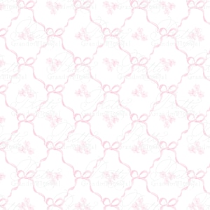 Ribbons pattern, seamless pattern, bow pattern, seamless pattern trellis, painted seamless pattern, grandmillennial pattern shop, bows