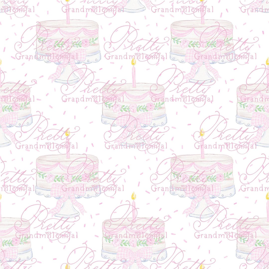 Pink Birthday Cake Pattern With Sprinkles, Sprinkles Cake Pattern ...