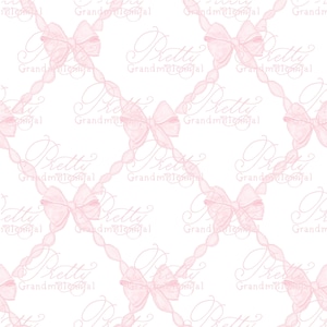 Ribbons trellis pattern, seamless pattern, bow pattern, seamless pattern flowers, bows seamless pattern, grandmillennial pattern shop, bows