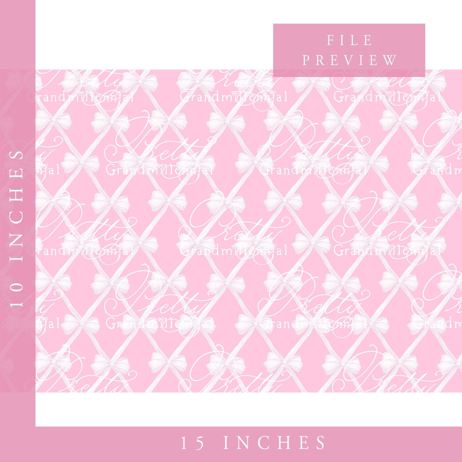 Ribbons Trellis Pattern, Seamless Pattern, Bow Pattern, Seamless ...