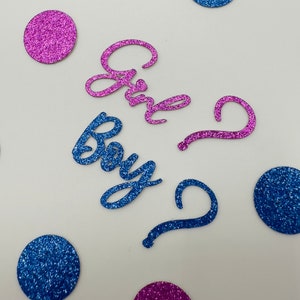 Confeti de mesa con purpurina para niño o niña, rosa y azul: perfecto para baby shower o fiesta de revelación de género