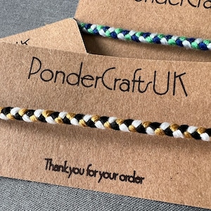 Auf Bestellung | Handgeflochtenes Freundschafts Armband | Fußkettchen | Beliebige Farbkombination