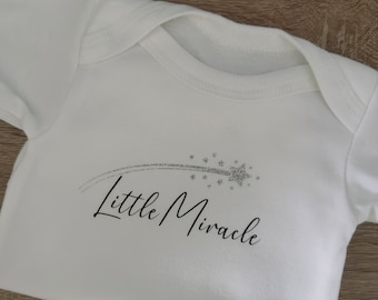 Little Miracle Baby Vest, Bodysuit, Pregnancy Announcement Idea or Thoughtful Baby Shower Gift