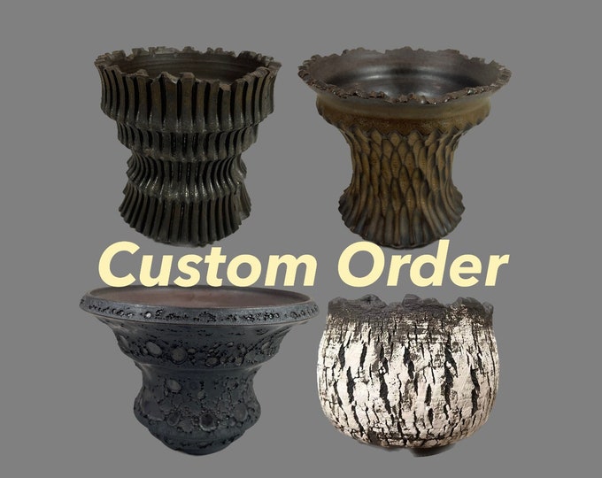 Plant Pots Custom order only - Agave Pot/Caudex pot/Bonsai Pot/Succulent pot/Specimen pottery/Succulent pot/Plant Staging/