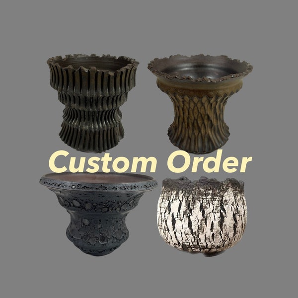 Plant Pots Custom order only - Agave Pot/Caudex pot/Bonsai Pot/Succulent pot/Specimen pottery/Succulent pot/Plant Staging/