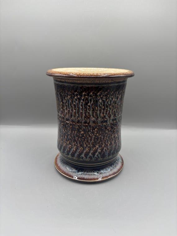5 inch W* 6.5 inch H/ High quality handmade ceramic pottery/Succulent Pot/Handmade Pot/Caudex Pot/Ceramic Pot/Planter/Black Pot