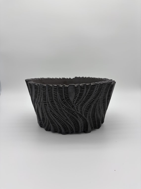 11 inch W* 5.5 inch H/ High quality handmade ceramic pottery/Succulent Pot/Handmade Pot/Caudex Pot/Ceramic Pot/Planter/Black Pot