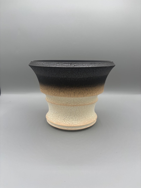 6.5 inch W* 4.75 inch H/ High quality handmade ceramic pottery/Succulent Pot/Handmade Pot/Caudex Pot/Ceramic Pot/Planters/Black Pots