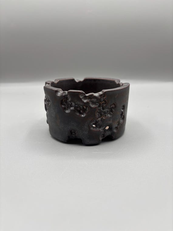 3.5 inch W* 2.25 inch H/ High quality handmade ceramic pottery/Succulent Pot/Handmade Pot/Caudex Pot/Ceramic Pot/Planter/Black Pot