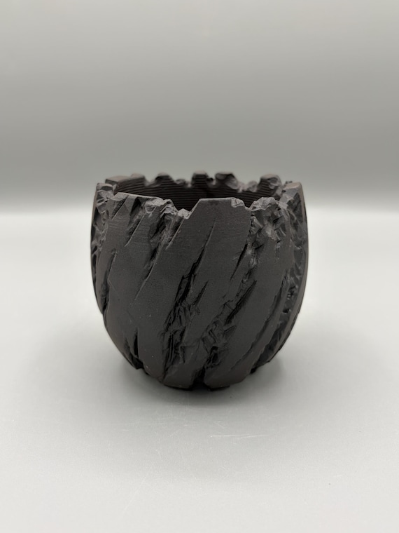 3 inch W* 3 inch H/ High quality handmade ceramic pottery/Succulent Pot/Handmade Pot/Caudex Pot/Ceramic Pot/Planter/Black Pot