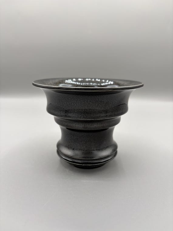 4.25 inch W* 3.25 inch H/ High quality handmade ceramic pottery/Succulent Pot/Handmade Pot/Caudex Pot/Ceramic Pot/Planter/Black Pot