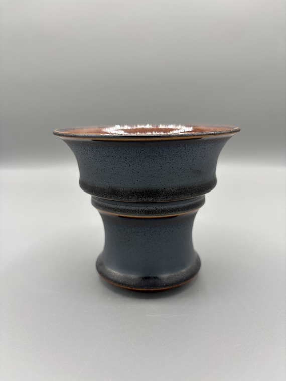 4 inch W* 3.5 inch H/ High quality handmade ceramic pottery/Succulent Pot/Handmade Pot/Caudex Pot/Ceramic Pot/Planter/Black Pot