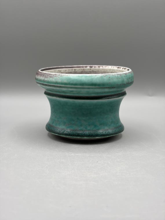 3.5 inch W* 2.75 inch H/ Turquoise Mist/High quality handmade ceramic pottery/Succulent Pot/Caudex Pot/Ceramic Pot/Blue Glaze Pot/Cactus Pot