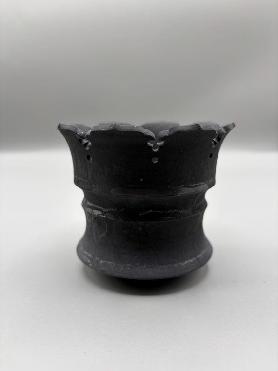 3.75 inch W* 3.25 inch H/ High quality handmade ceramic pottery/Succulent Pot/Handmade Pot/Caudex Pot/Ceramic Pot/Planter/Black Pot