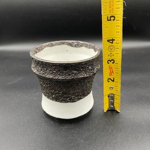 3.5 inch W 3.5 inch H/High quality handmade ceramic pottery/Succulent Pot/Handmade Pot/Caudex Pot/Ceramic Pot/Planter/Black Pot/Cactus Pot image 6