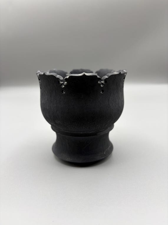 3.25 inch W* 3.25 inch H/ High quality handmade ceramic pottery/Succulent Pot/Handmade Pot/Caudex Pot/Ceramic Pot/Planter/Black Pot