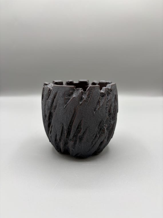 3.25 inch W* 3.25 inch H/ High quality handmade ceramic pottery/Succulent Pot/Handmade Pot/Caudex Pot/Ceramic Pot/Planter/Black Pot