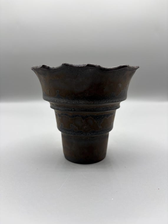4 inch W* 3.5 inch H/ High quality handmade ceramic pottery/Succulent Pot/Handmade Pot/Caudex Pot/Ceramic Pot/Black Pot/Cactus Pot