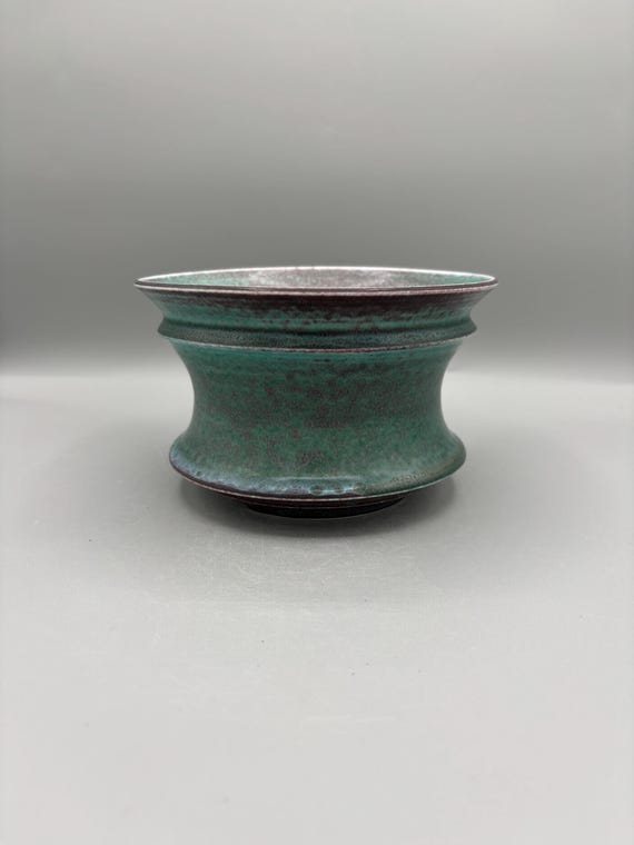 6 inch W* 3.5 inch H/ Turquoise Mist/High quality handmade ceramic pottery/Succulent Pot/Caudex Pot/Ceramic Pot/Blue Glaze Pot/Cactus Po