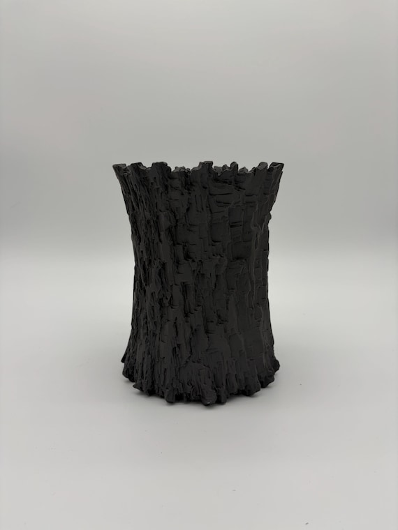 6.5 inch W* 8.5 inch H/ High Quality Handmand Pottery/ Caudex Planter/Collector Pot/Caudiciform Planter/ Matte Black Planter/Succulent Pot