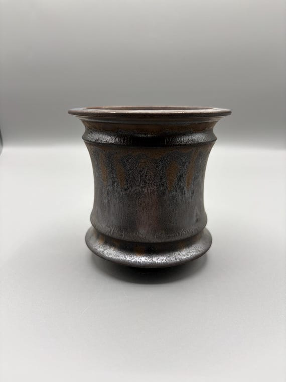 3.5 inch W* 3.5 inch H/ High quality handmade ceramic pottery/Succulent Pot/Handmade Pot/Caudex Pot/Ceramic Pot/Planter/Black Pot
