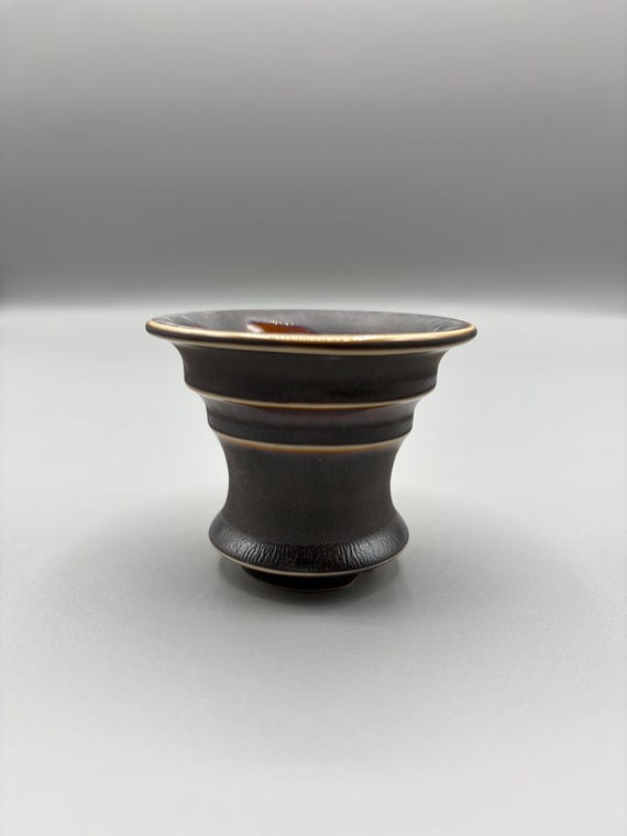 2.5 inch W* 2 inch H/ High quality handmade ceramic pottery/Succulent Pot/Handmade Pot/Caudex Pot/Ceramic Pot/Planter/Black Pot