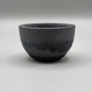 2 inch W* 1.25 inch H/ High Quality Handmand Pottery/ Black Pottery/Caudex Planter/Collector Pot/Caudiciform Planter