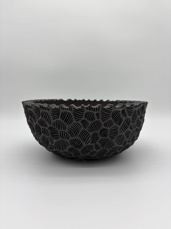 11.5 inch W* 5 inch H/ High quality handmade ceramic pottery/Succulent Pot/Handmade Pot/Caudex Pot/Ceramic Pot/Planter/Black Pot