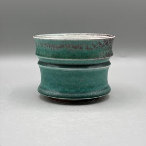 3.5 inch W* 2.5 inch H/ Turquoise Plum/High quality handmade ceramic pottery/Succulent Pot/Caudex Pot/Ceramic Pot/Blue Glaze Pot/Cactus Pot